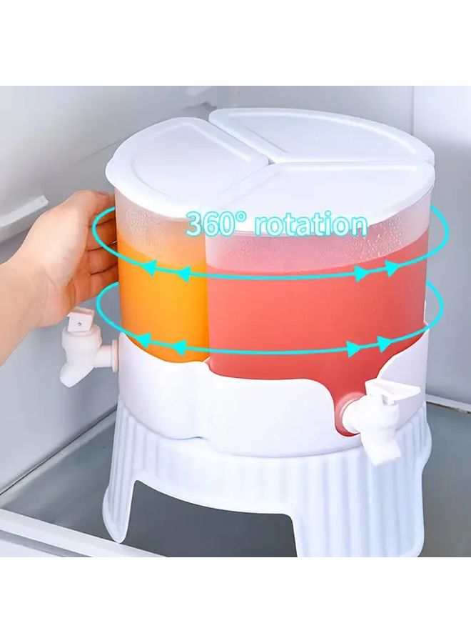 5 2L Heavy Duty Rotary Drink Dispenser With 3 Compartments For Parties And Kitchen - Image 5